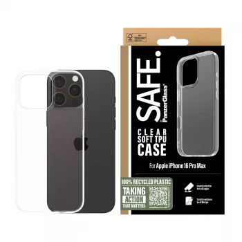 PanzerGlass SAFE. by ® TPU ümbris Transparent iPhone 16 Pro Max