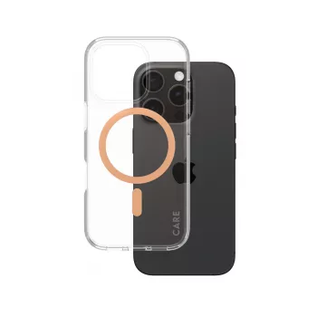 PanzerGlass CARE™ by ® Urban Combat Case Transparent w. Peachy MagSafe iPhone 16 Pro