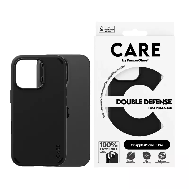 PanzerGlass CARE™ by ® Double Defense Case Must iPhone 16 Pro