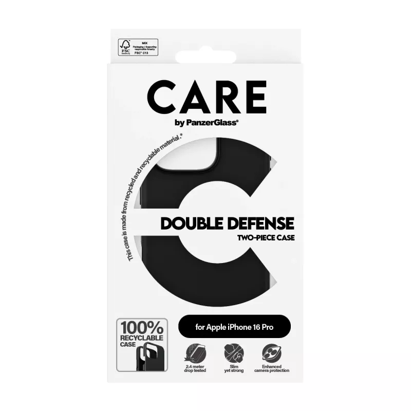 PanzerGlass CARE™ by ® Double Defense Case Must iPhone 16 Pro