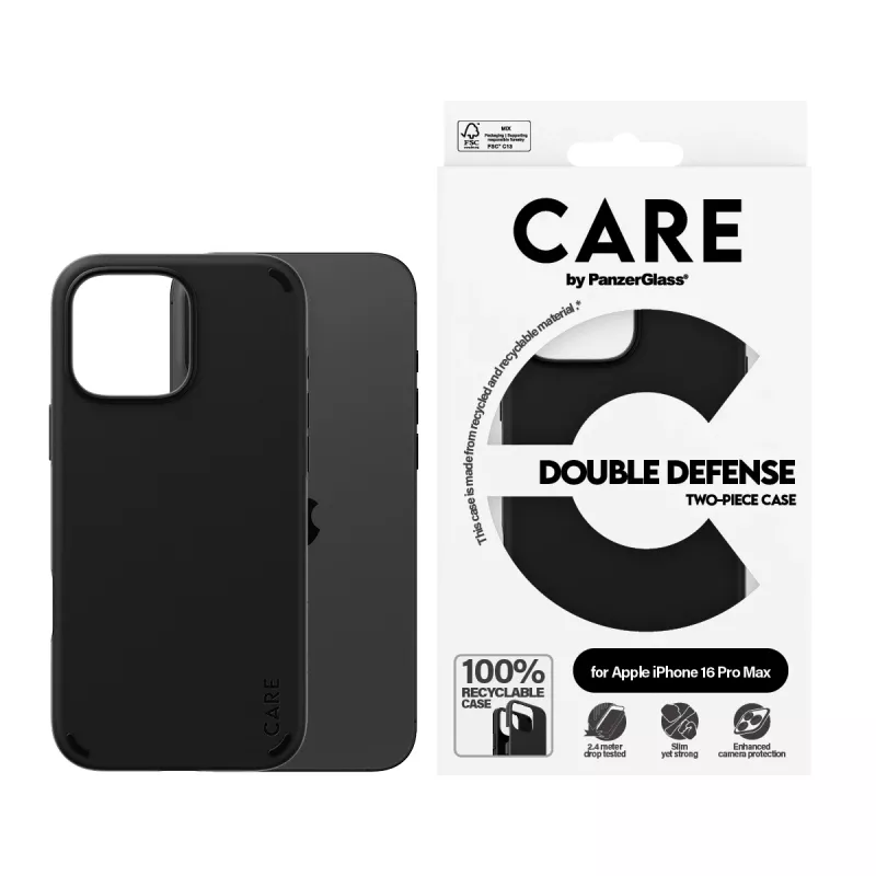 PanzerGlass CARE by ® Feature Case Double Defense Must iPhone '24 6.9 inch Pro kate