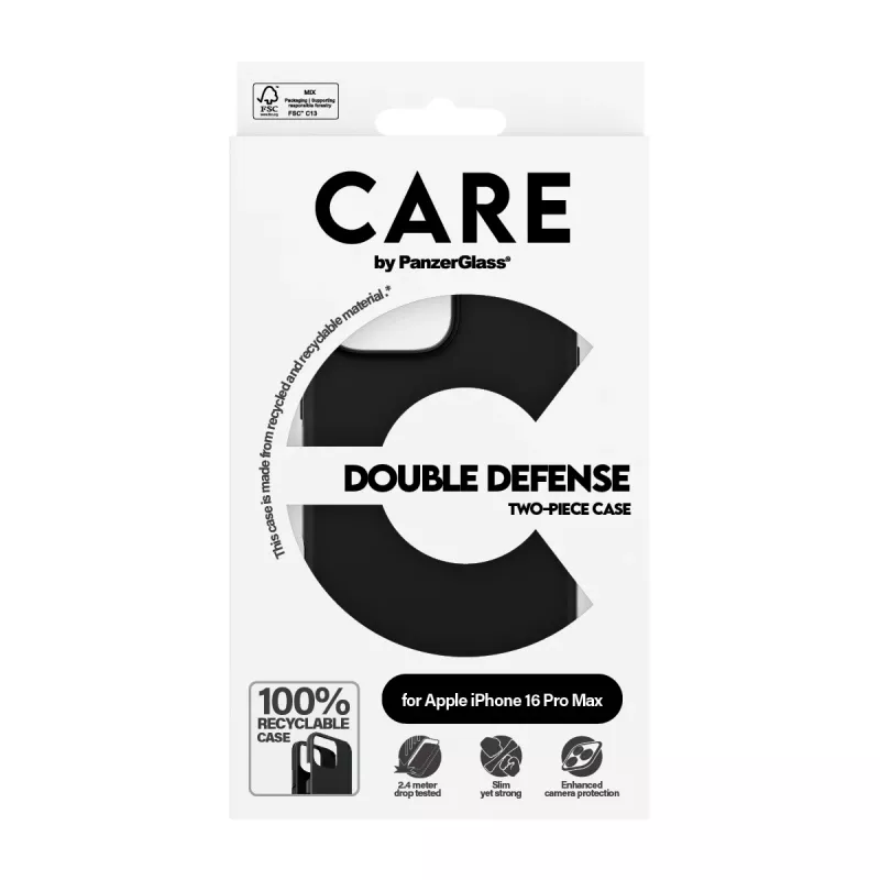 PanzerGlass CARE by ® Feature Case Double Defense Must iPhone '24 6.9 inch Pro kate