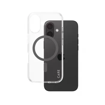 PanzerGlass CARE™ by ® Urban Combat ümbris läbipaistev musta MagSafe'iga, iPhone 16 jaoks