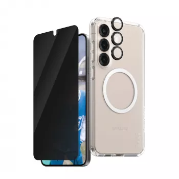 PanzerGlass ® | CARE by ® Flagship 3-in-1 privaatsuskomplekt Samsung Galaxy S25+