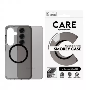 PanzerGlass CARE™ by ® Urban Combat Case Smokey w. Must Qi Ühilduv Samsung Galaxy S25