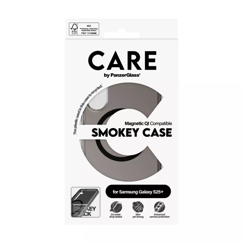 PanzerGlass CARE™ by ® Urban Combat Case Smokey w. Must Qi Ühilduv Samsung Galaxy S25+