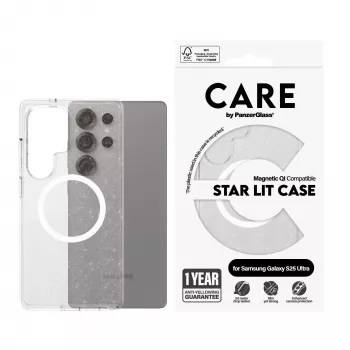 PanzerGlass CARE™ by ® Urban Combat Case Star Lit w. Valge Qi Ühilduv Samsung Galaxy S25 Ultra