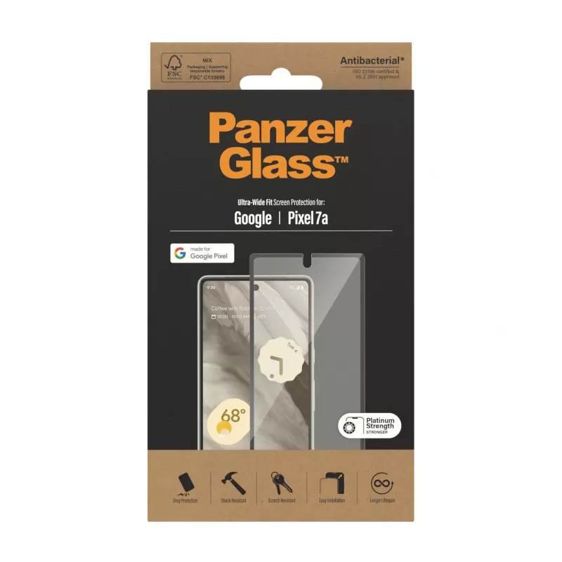 PanzerGlass ® ekraanikaitse Google Pixel 7a | Ultra Wide Fit