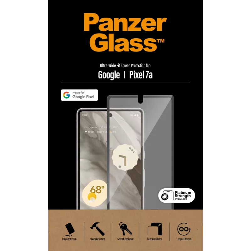 PanzerGlass ® ekraanikaitse Google Pixel 7a | Ultra Wide Fit