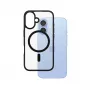 PanzerGlass ® HardCase läbipaistev musta MagSafe raamiga iPhone 16 jaoks