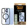 PanzerGlass ® HardCase läbipaistev musta MagSafe raamiga iPhone 16 jaoks