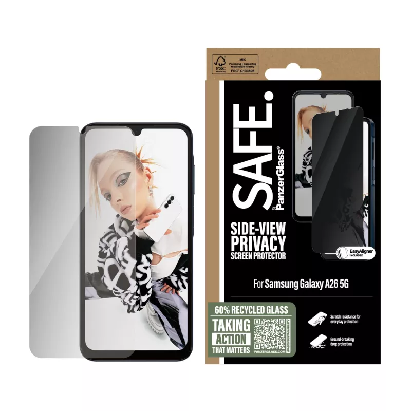 PanzerGlass SAFE. by ® Privaatsusekraanikaitse Samsung Galaxy A26 5G | Ultra-Wide Fit koos EasyAligneriga