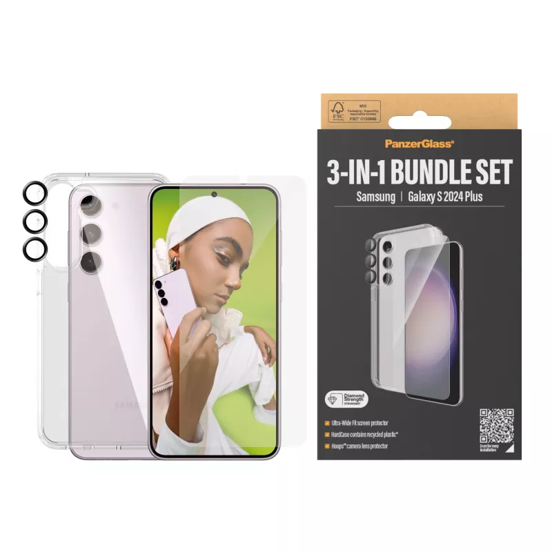 PanzerGlass® 3-ühes komplekt Samsung Galaxy S24+ | Ultra-Wide Fit koos EasyAligneriga