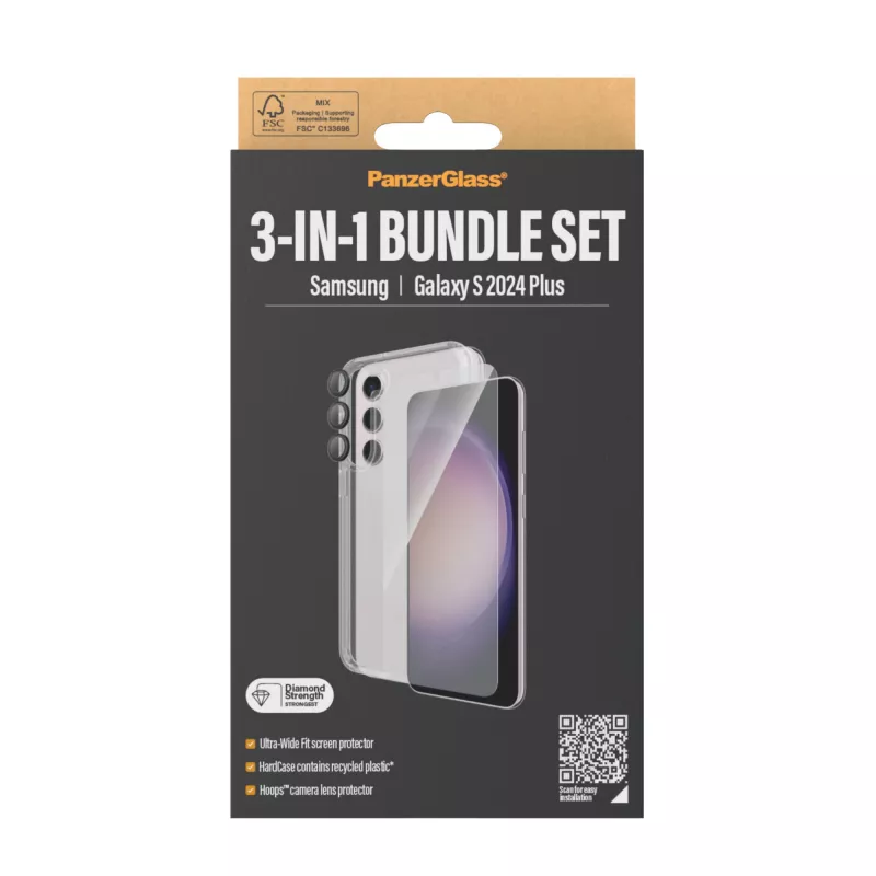 PanzerGlass® 3-ühes komplekt Samsung Galaxy S24+ | Ultra-Wide Fit koos EasyAligneriga