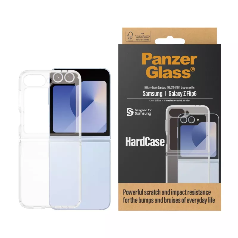 PanzerGlass ® HardCase Läbipaistev Samsung Galaxy Z Flip6, Kaitseümbris, Samsung, Samsung - Galaxy Z Flip6, Läbipaistev