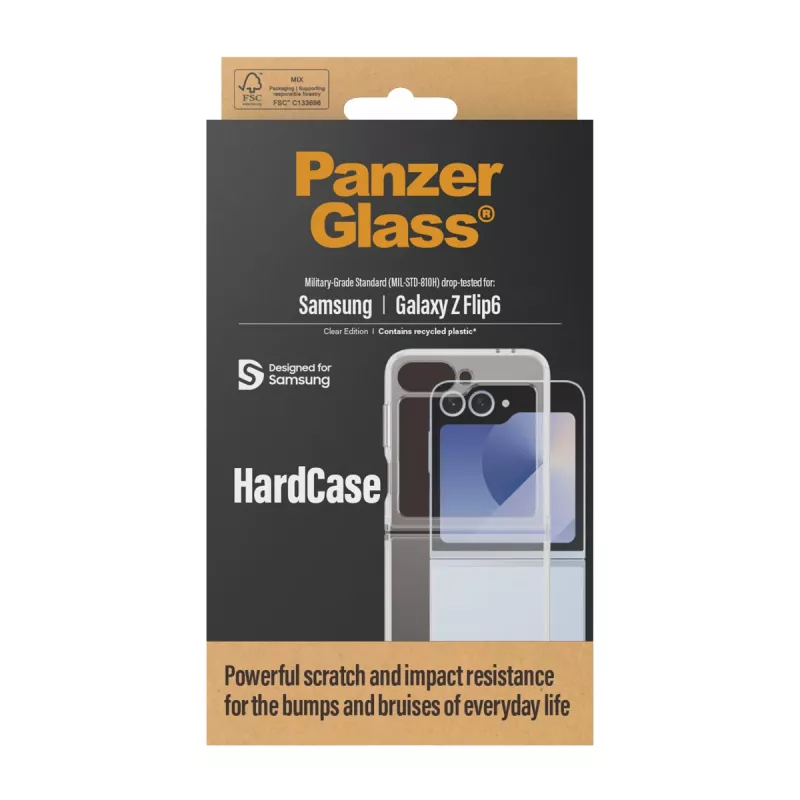 PanzerGlass ® HardCase Läbipaistev Samsung Galaxy Z Flip6, Kaitseümbris, Samsung, Samsung - Galaxy Z Flip6, Läbipaistev