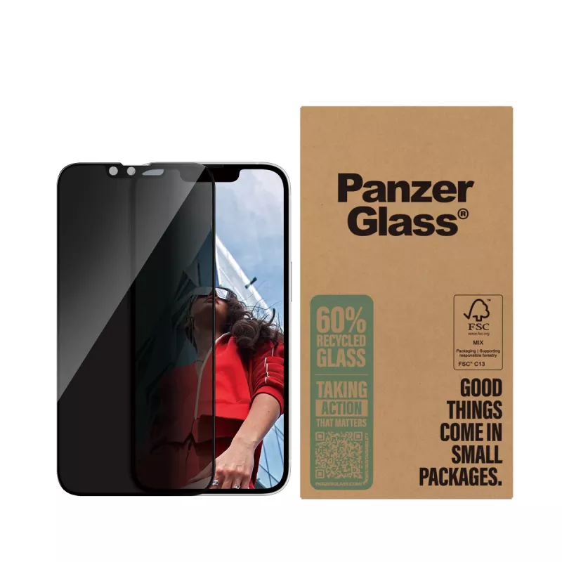 PanzerGlass ® privaatsusekraanikaitse iPhone 17e | 16e | 14 | 13 | 13 Pro | Ultra-Wide Fit