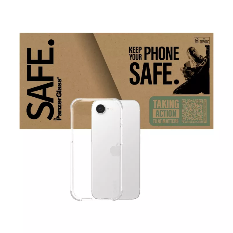 PanzerGlass SAFE. by ® TPU ümbris läbipaistev iPhone 17e | 16e