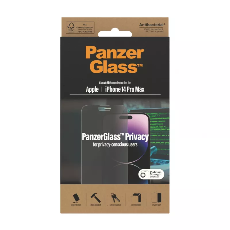 PanzerGlass ® privaatsusekraanikaitse iPhone 14 Pro Max | Classic Fit