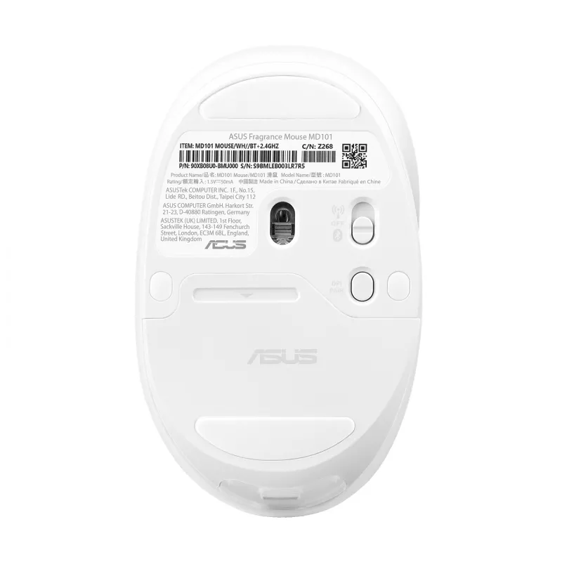 ASUS Fragrance MD101 hiir Kodu Mõlemakäeline RF-traadita + Bluetooth Optiline 2400 DPI