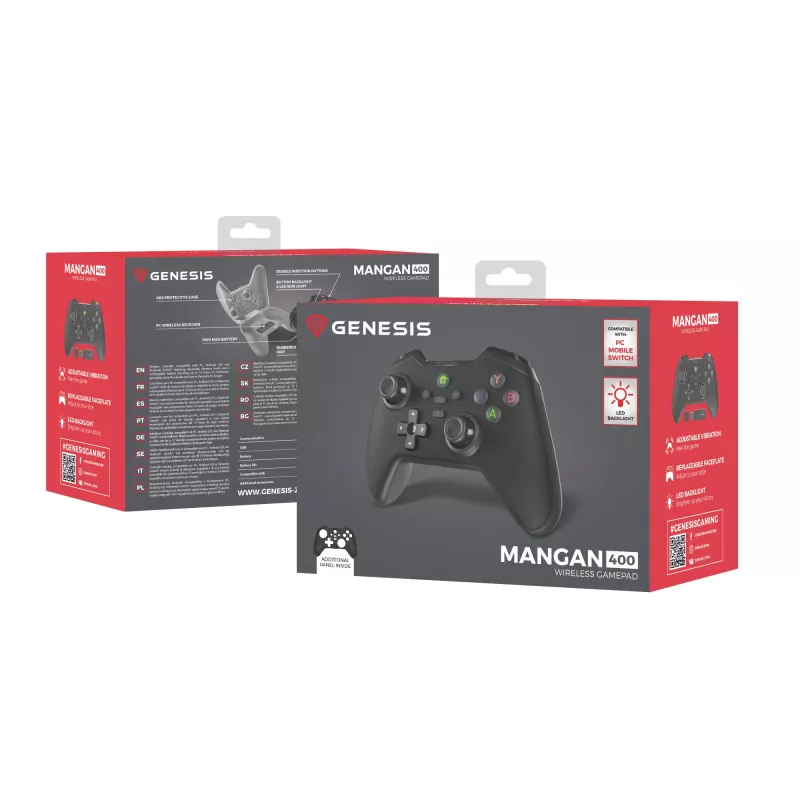 GENESIS Mangan 400 Must Bluetooth Gamepad Analogue / Digital Android, MAC, Nintendo Switch, PC, iOS
