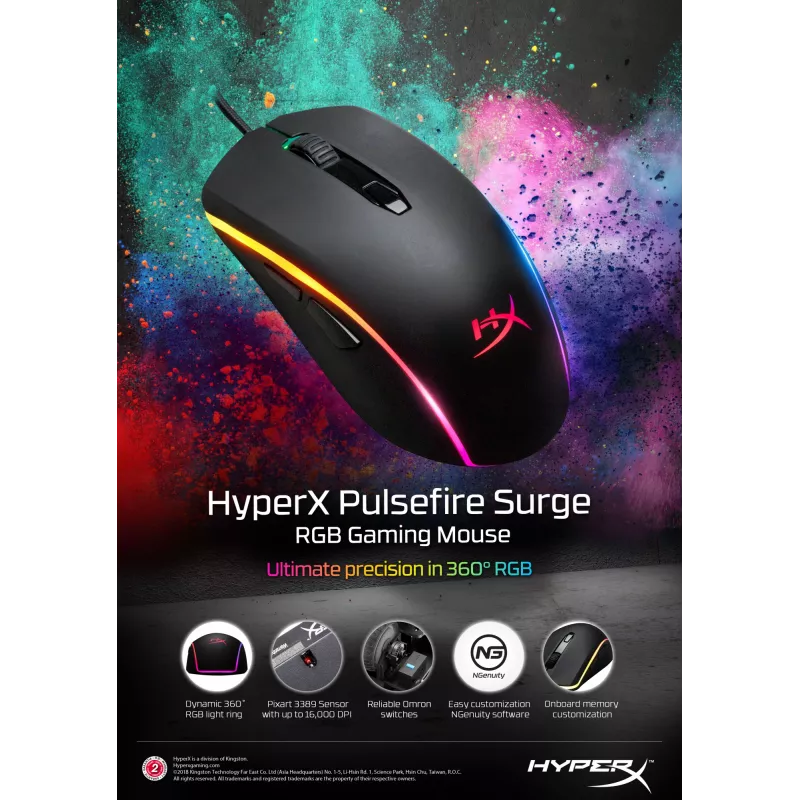 HyperX Pulsefire Surge – mängurihiir (must)