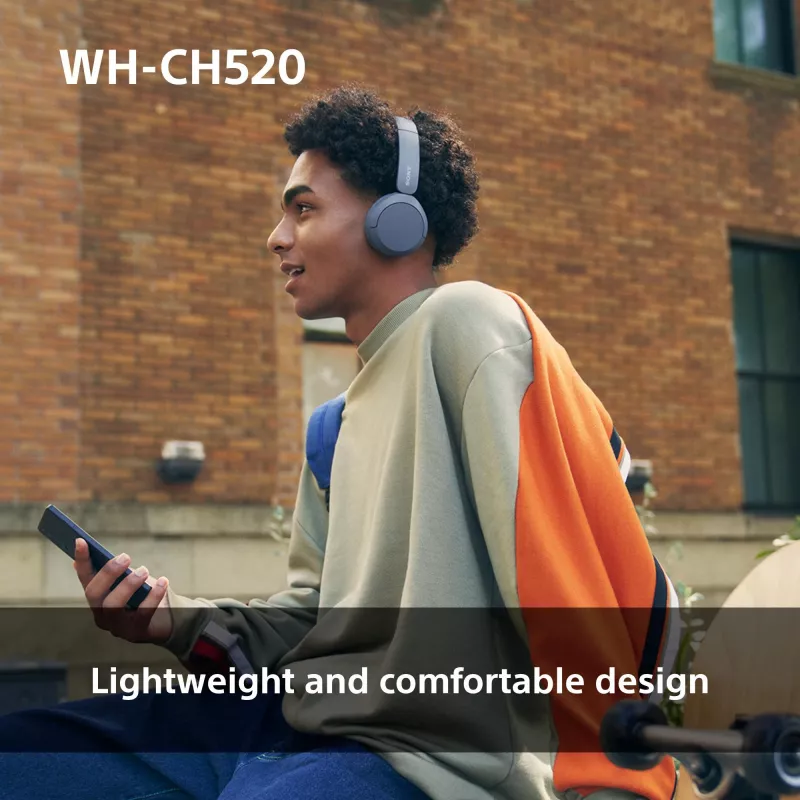 Sony WHCH520Y.CE7, juhtmevaba, kõned/muusika, 20 - 20000 Hz, 147 g, peakomplekt, kollane