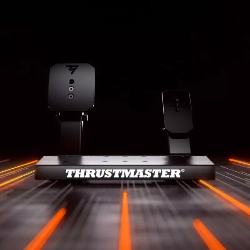Thrustmaster T598 Must, Punane USB Rool + Pedaalid Analoog-/Digitaal PC, PlayStation 4, PlayStation 5