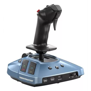 Thrustmaster TCA Sidestick X Airbus Edition must, hall USB-juhtkang analoog arvutile, Xboxile