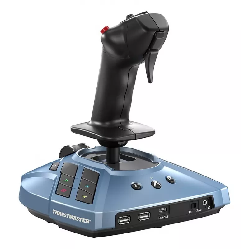 Thrustmaster TCA Sidestick X Airbus Edition must, hall USB-juhtkang analoog arvutile, Xboxile