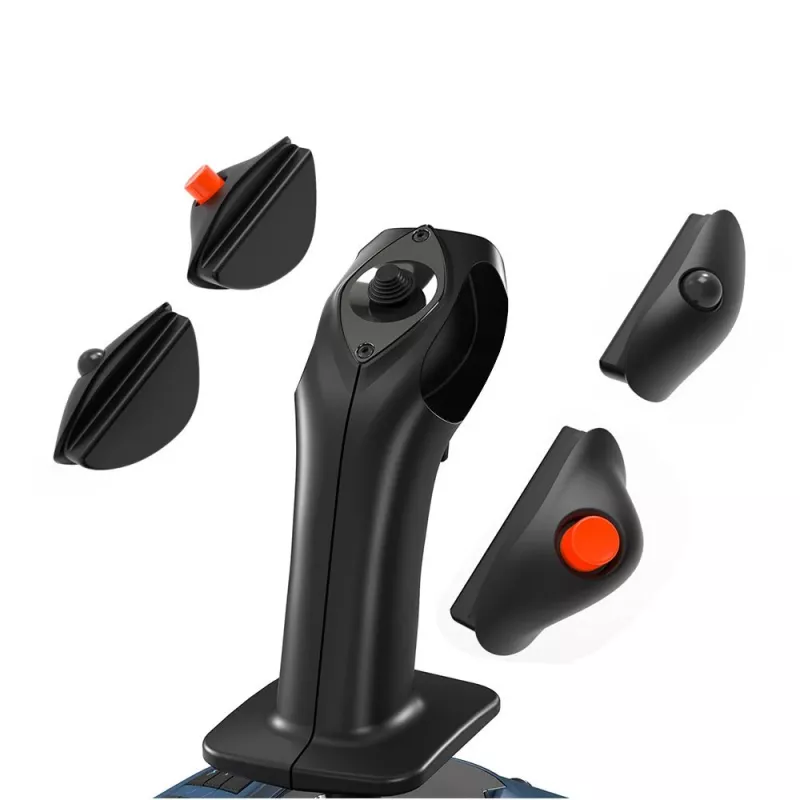 Thrustmaster TCA Sidestick X Airbus Edition must, hall USB-juhtkang analoog arvutile, Xboxile