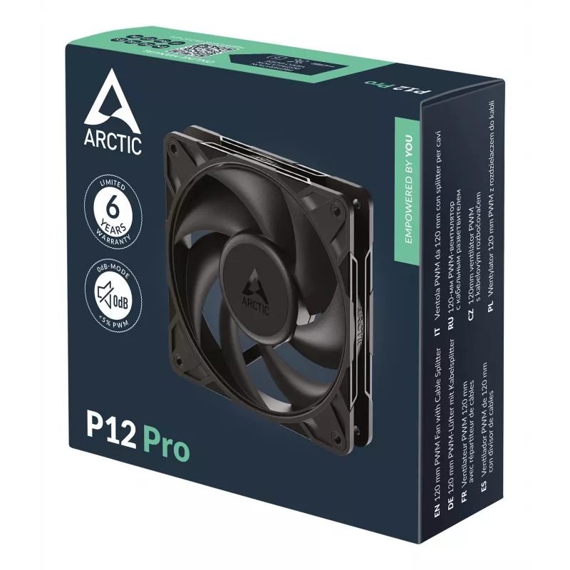 ARCTIC Freezer P12 Pro - 120 mm PWM ventilaator, Ventilaator, 12 cm, 131 m³/h, Must