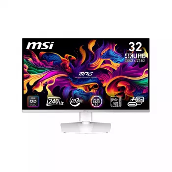 MSI MPG 321URXWDE QD-OLED arvutimonitor 80 cm (31,5 tolli) 3840 x 2160 pikslit 4K Ultra HD valge