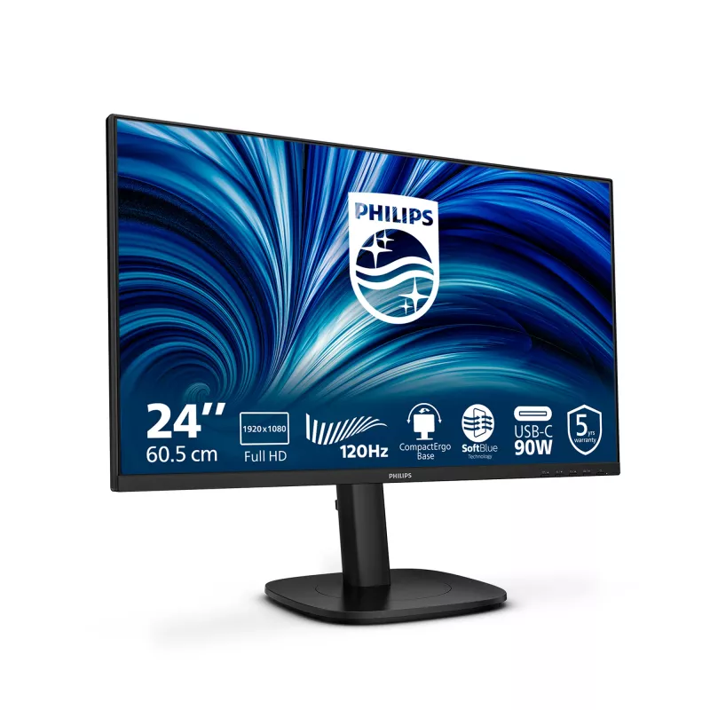 Philips 3000 seeria 24B2U3301/00 arvutimonitor 60,5 cm (23,8 tolli) 1920 x 1080 pikslit Full HD LCD must