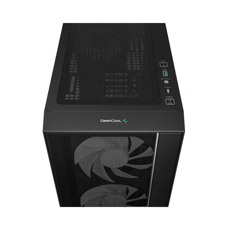 PC korpus DeepCool MATREXX 55 MESH V4 C Midi Tower Must — ATX, karastatud klaas, esivõrk, USB-C