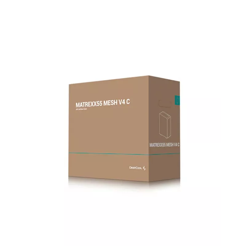 PC korpus DeepCool MATREXX 55 MESH V4 C Midi Tower Must — ATX, karastatud klaas, esivõrk, USB-C