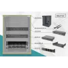 DIGITUS 10in võrk bundle incl. 9U cabinet Must shelf PDU 8-port switch CAT6 patch panel