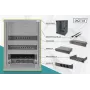 DIGITUS 10in võrk bundle incl. 9U cabinet Must shelf PDU 8-port switch CAT6 patch panel