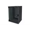 DIGITUS 10in võrk bundle incl. 9U cabinet Must shelf PDU 8-port switch CAT6 patch panel