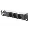DIGITUS 10in võrk bundle incl. 9U cabinet Must shelf PDU 8-port switch CAT6 patch panel