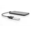 DIGITUS USB 2.0 adapterkaabel, OTG, tüüp micro B - A M/F, 15cm USB 2.0 ühilduv, täisnurkne, must