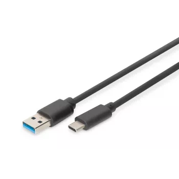 DIGITUS DIGITUS USB USB-C ühenduskaabel, tüüp C-lt A-le M/M, 1m Super Speed must