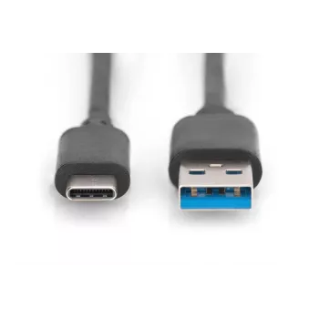 DIGITUS DIGITUS USB USB-C ühenduskaabel, tüüp C-lt A-le M/M, 1m Super Speed must