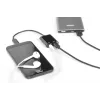 DIGITUS USB USB-C Splitter kaabel, type C - 3.5mm+type C M/F/F, 20cm Must