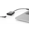DIGITUS USB USB-C Splitter kaabel, type C - 3.5mm+type C M/F/F, 20cm Must
