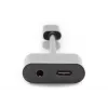 DIGITUS USB USB-C Splitter kaabel, type C - 3.5mm+type C M/F/F, 20cm Must