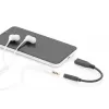 DIGITUS USB Type-C heliadapterkaabel, Type-C - 3,5 mm M/F, 20 cm Heli sisend/väljund, versioon 3.1, CE, must