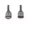 DIGITUS USB-C/M to USB-C/F PD60W Gen1 USB3.0 pikenduskaabel 1m 4K@60Hz