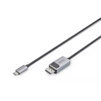 DIGITUS USB Type C to DP adapterkaabel 8Ka30Hz. HBR3 Alu Housing Must 1m