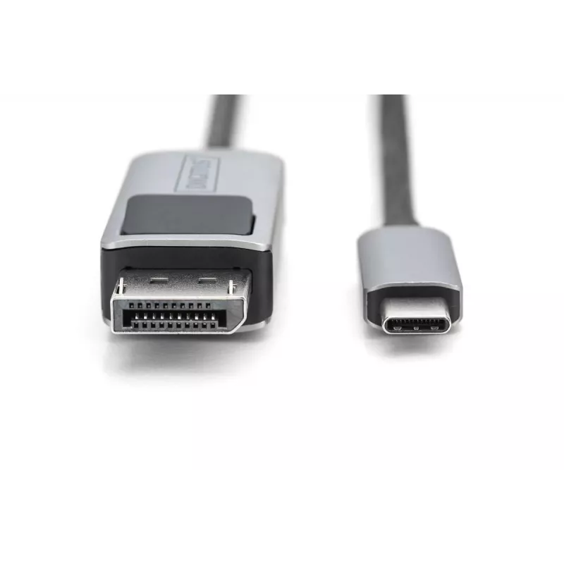 DIGITUS USB Type C to DP adapterkaabel 8Ka30Hz. HBR3 Alu Housing Must 1m